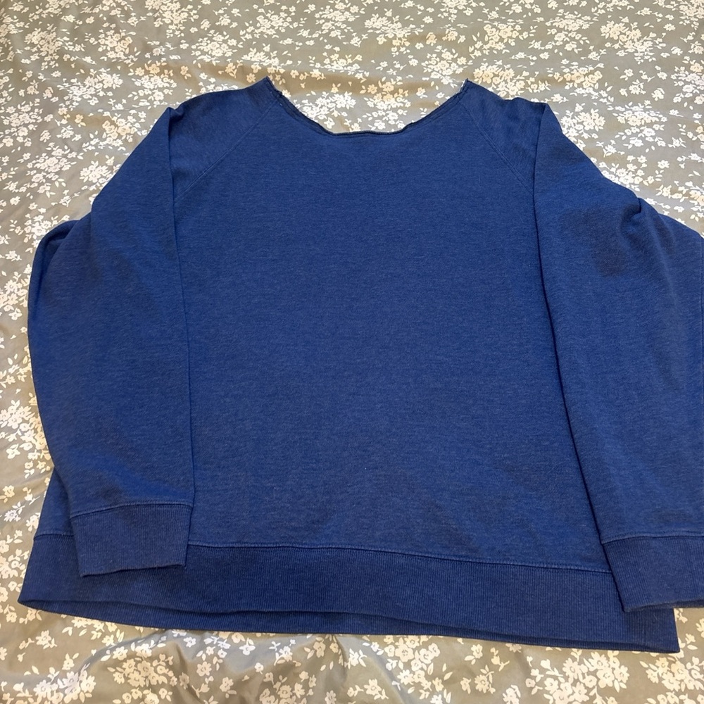 No Boundaries Navy 'Need Coffee' Sweatshirt Graphic Slouchy Sz XL - Picture 4 of 7